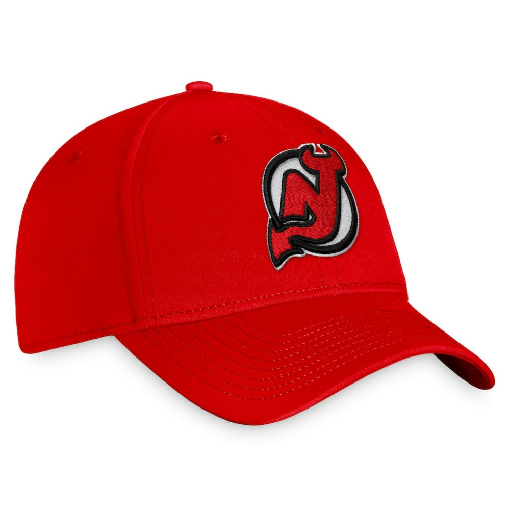 New Jersey Devils Fanatics Core Primary Logo Flex Hat - Red Jerseys
