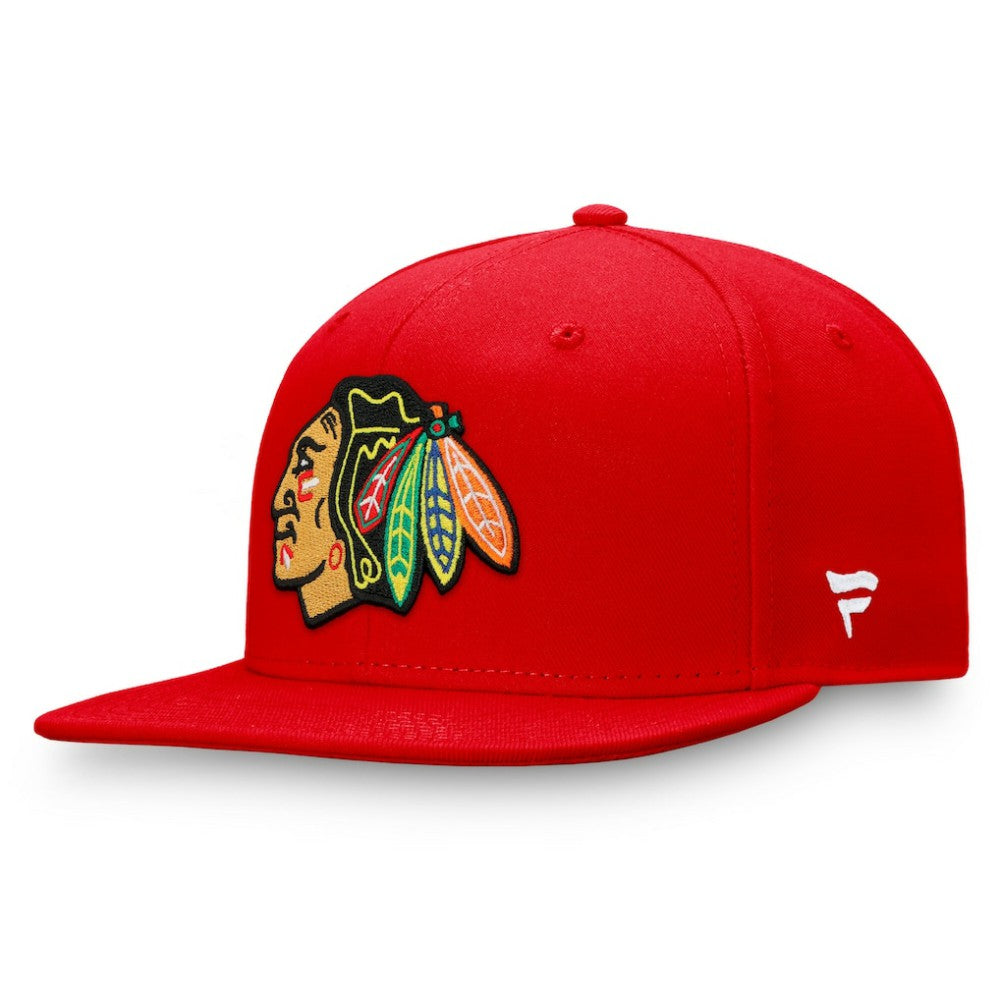 Chicago Blackhawks Fanatics Primary Logo Snapback Hat - Red Hats