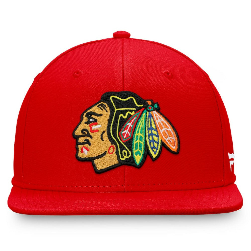 Chicago Blackhawks Fanatics Primary Logo Snapback Hat - Red Hats