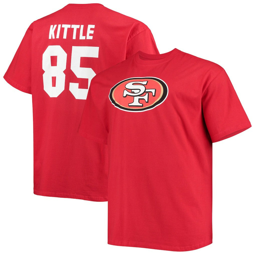 George Kittle San Francisco 49ers Big & Tall Player Name & Number T-Shirt - Scarlet discount