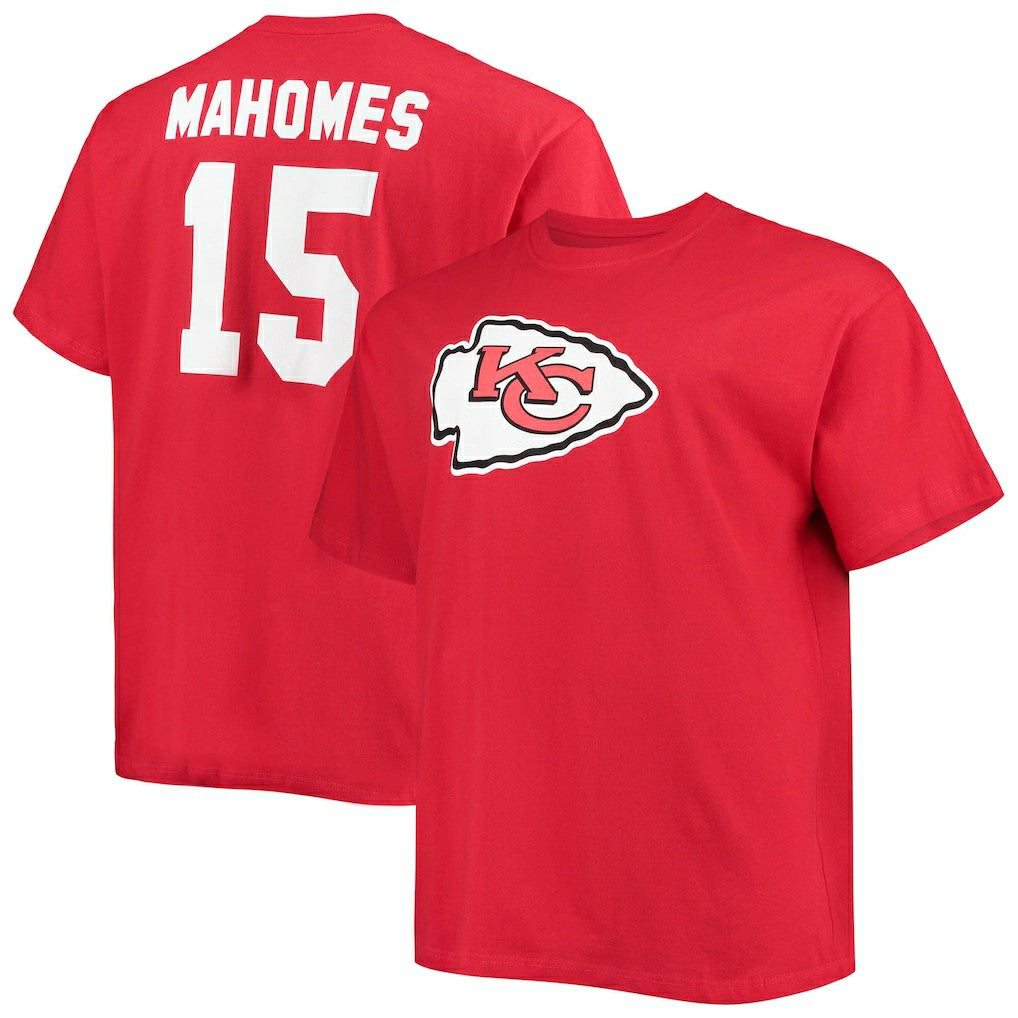 Patrick Mahomes Kansas City Chiefs Big & Tall Player Name & Number T-Shirt - Red discount