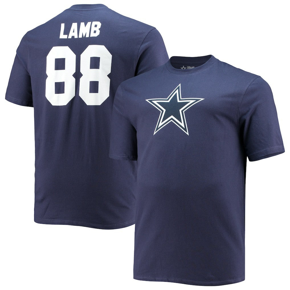 CeeDee Lamb Dallas Cowboys Big & Tall Player Name & Number T-Shirt - Navy on sale