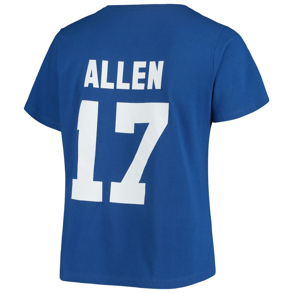 Josh Allen Buffalo Bills Women's Plus Size Name & Number V-Neck T-Shirt - Royal for sale