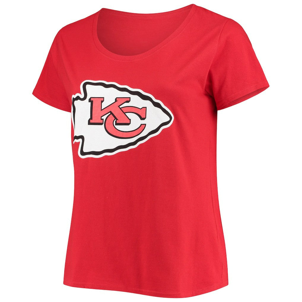Travis Kelce Kansas City Chiefs Women's Plus Size Fair Catch Name & Number Scoop Neck T-Shirt - Red online
