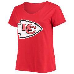Travis Kelce Kansas City Chiefs Women's Plus Size Fair Catch Name & Number Scoop Neck T-Shirt - Red online
