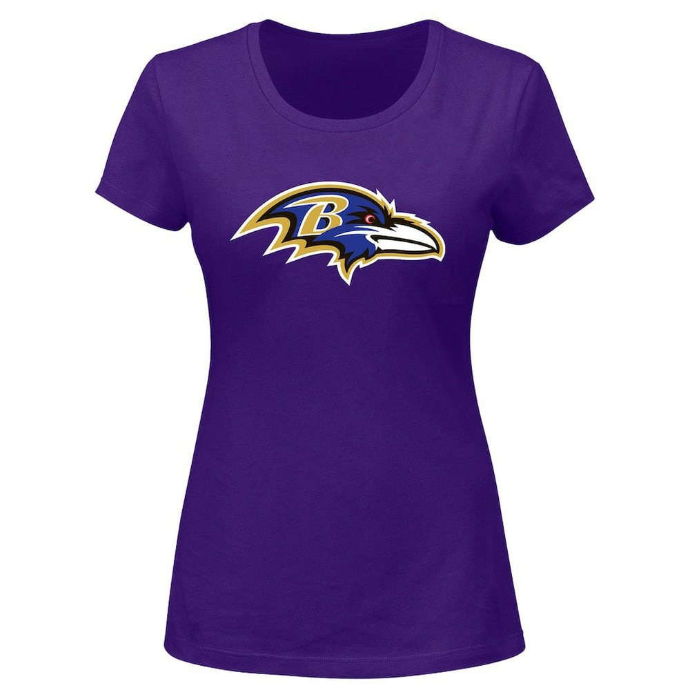Lamar Jackson Baltimore Ravens Women's Plus Size Name & Number V-Neck T-Shirt - Purple cheap