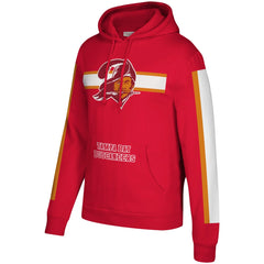 Tampa Bay Buccaneers Three Stripe Pullover Hoodie - Red for sale