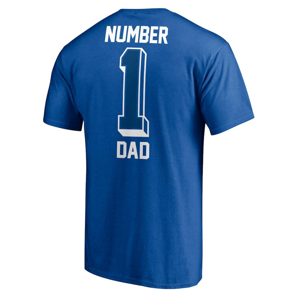 Indianapolis Colts #1 Dad T-Shirt - Royal on sale