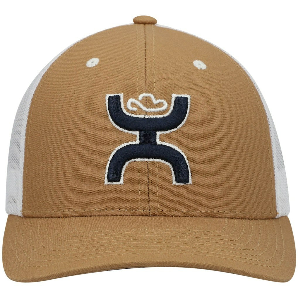 Dallas Cowboys HOOey Logo Trucker Snapback Hat - Tan/White for sale