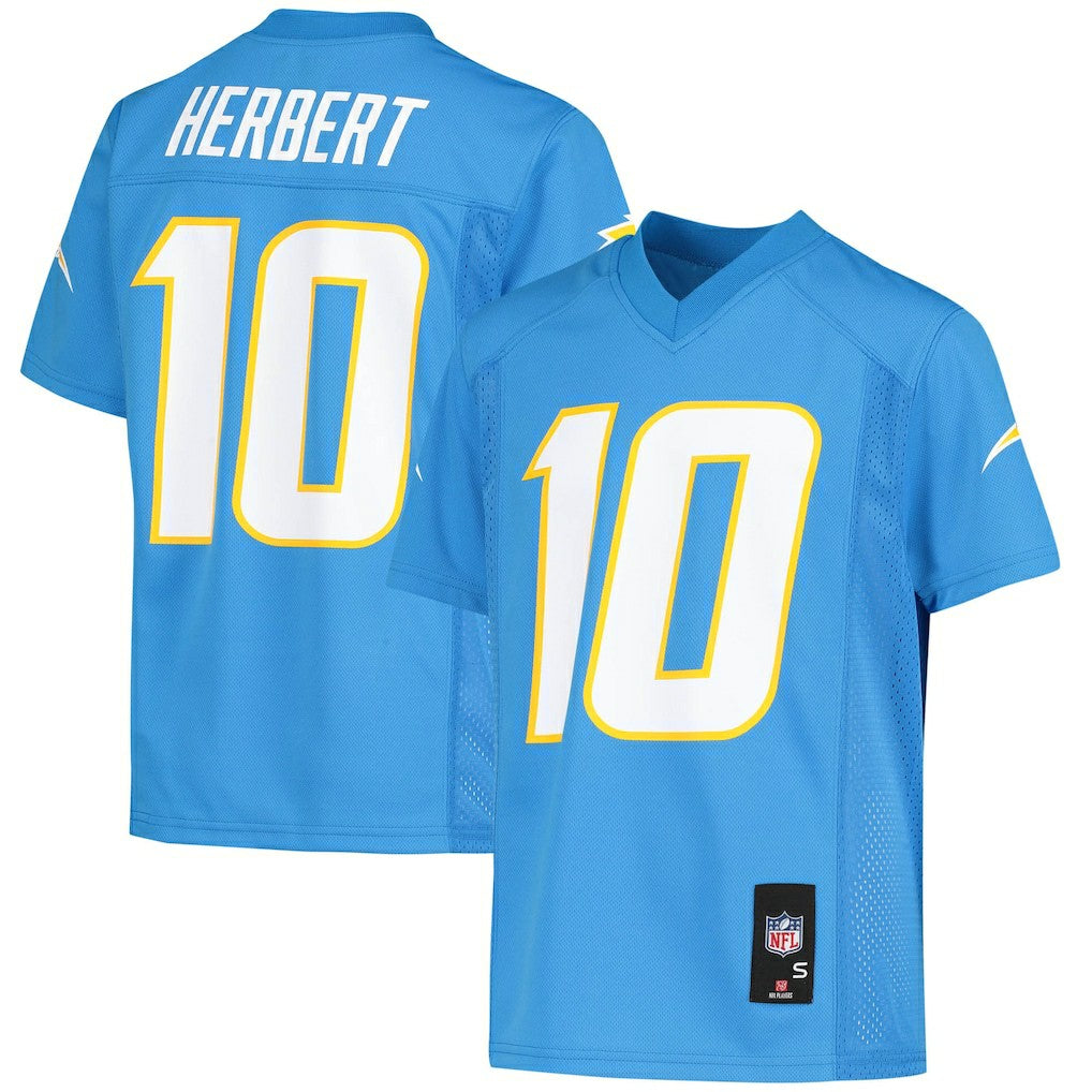 Justin Herbert Los Angeles Chargers Youth Replica Player Jersey - Powder Blue on sale