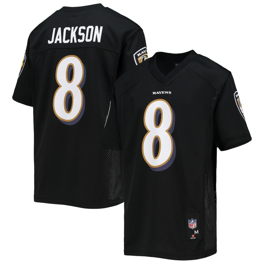 Lamar Jackson Baltimore Ravens Youth Replica Player Jersey - Black on sale