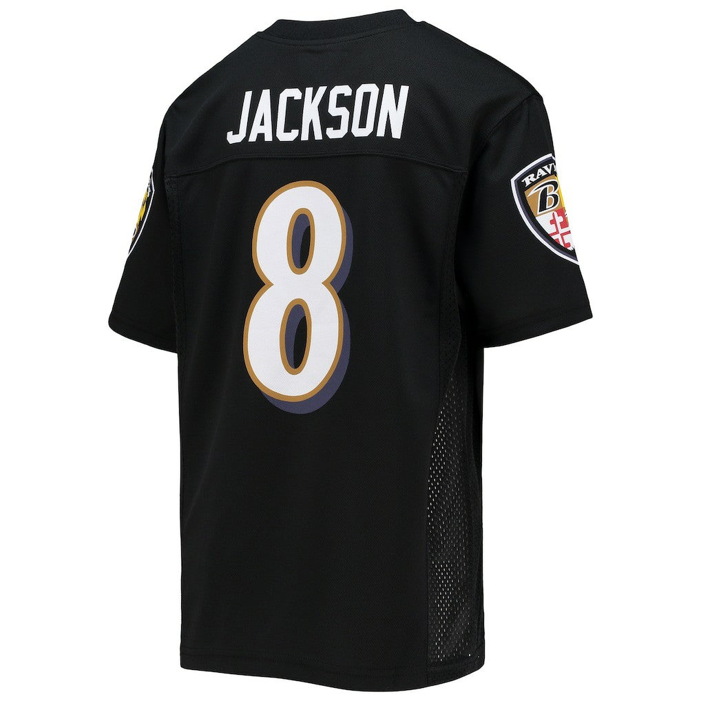 Lamar Jackson Baltimore Ravens Youth Replica Player Jersey - Black on sale