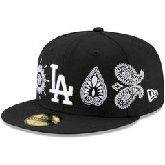 Los Angeles Dodgers Paisley Elements 59FIFTY Fitted Hat Black