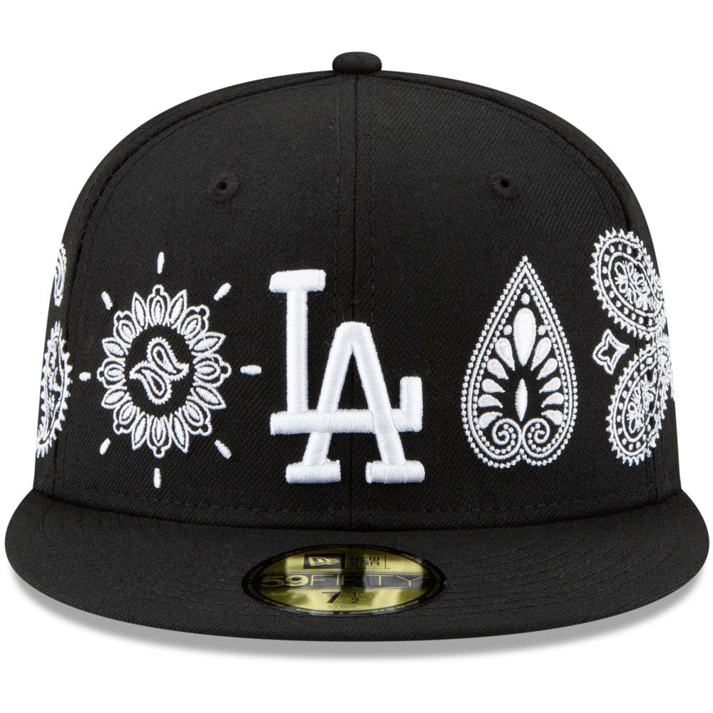Los Angeles Dodgers Paisley Elements 59FIFTY Fitted Hat Black