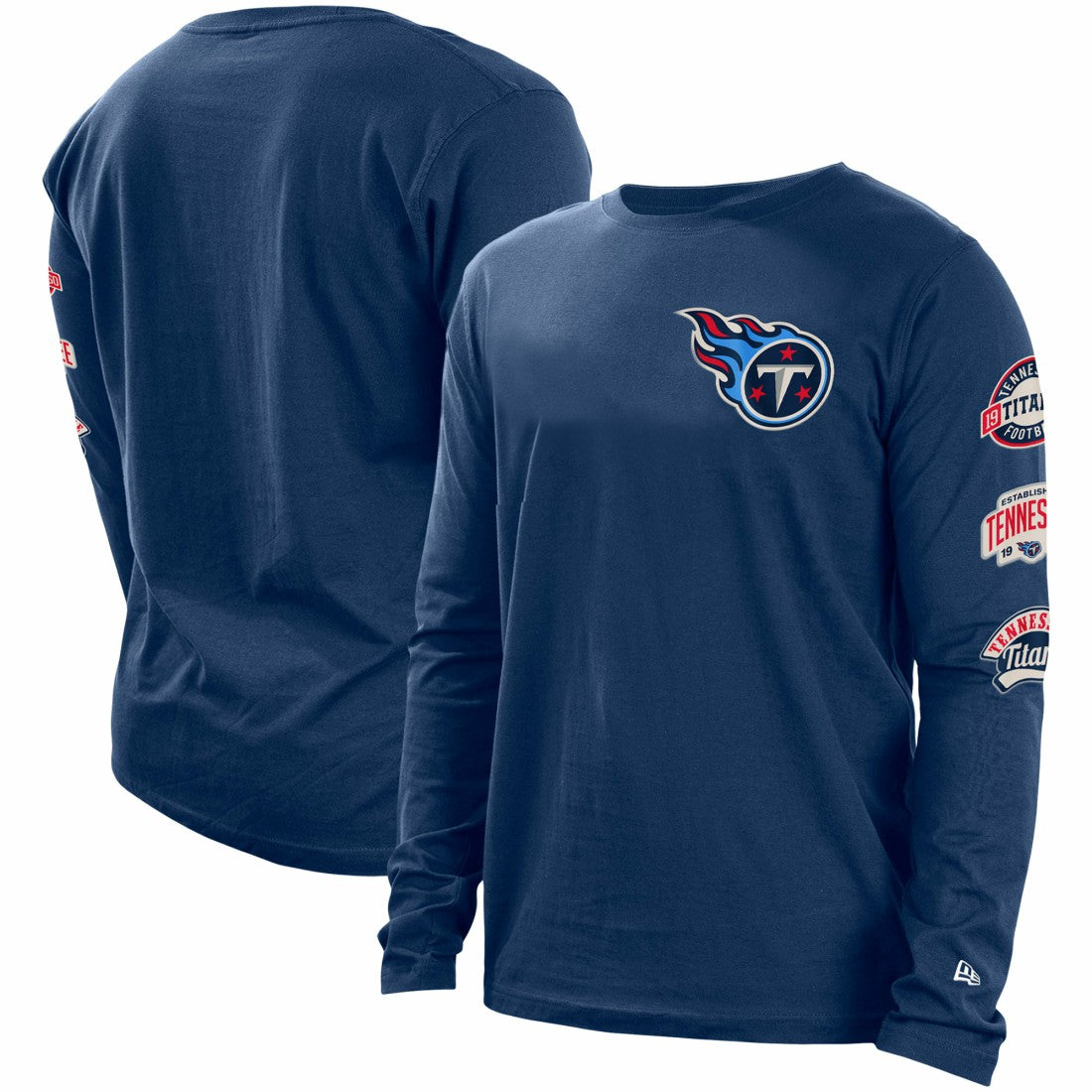 Tennessee Titans New Era Hype 2-Hit Long Sleeve T-Shirt - Navy for sale