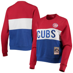Chicago Cubs Women's Color Block 2.0 Pullover Sweatshirt Royal