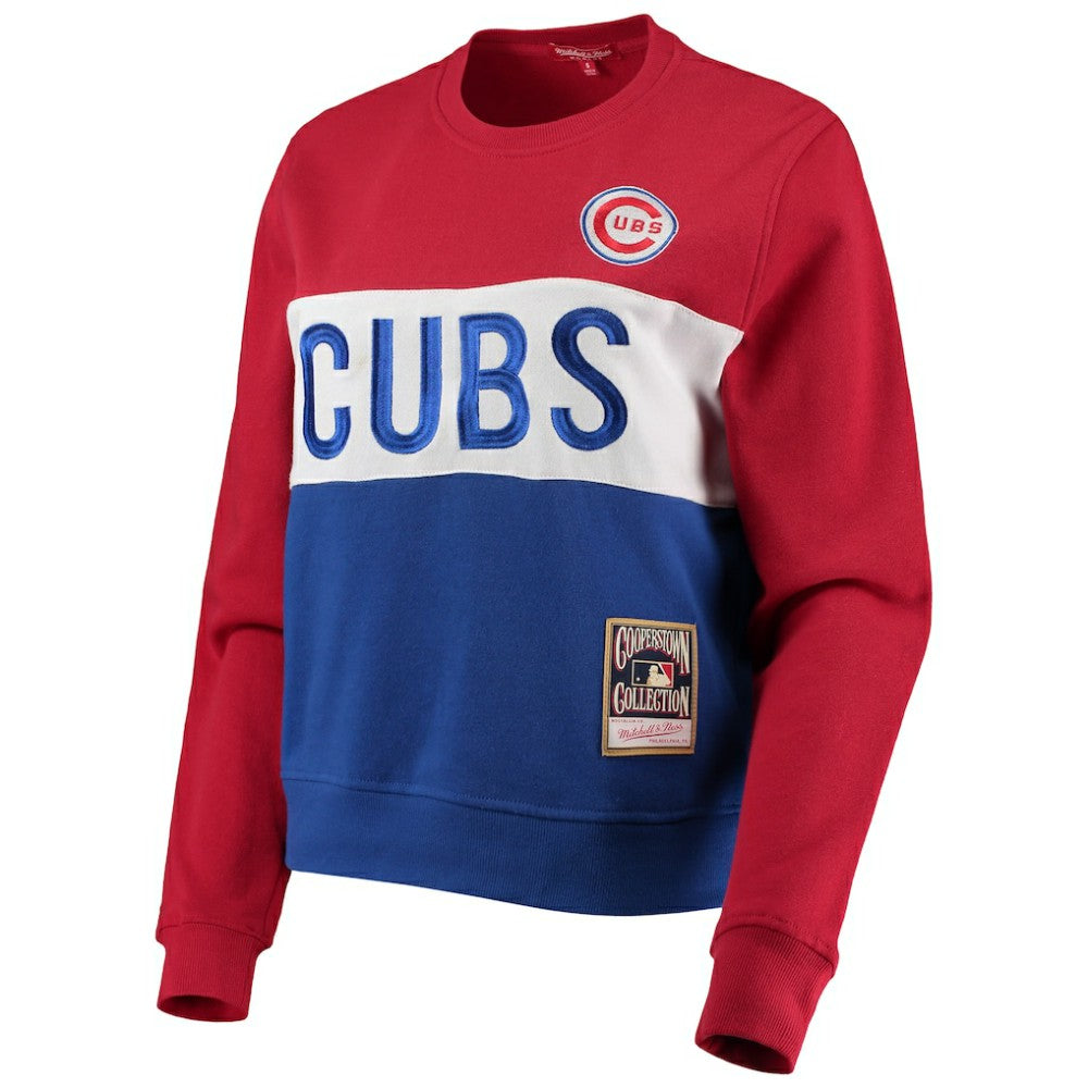 Chicago Cubs Women's Color Block 2.0 Pullover Sweatshirt Royal