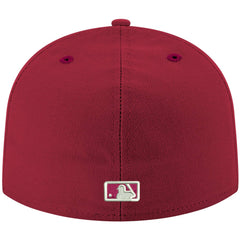 Miami Marlins White Logo 59FIFTY Fitted Hat Cardinal