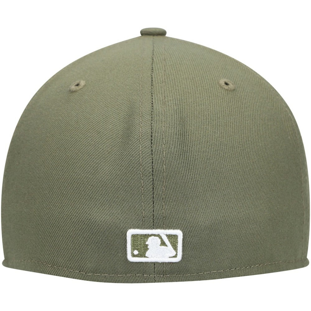 Chicago White Sox White Logo 59FIFTY Fitted Hat Olive