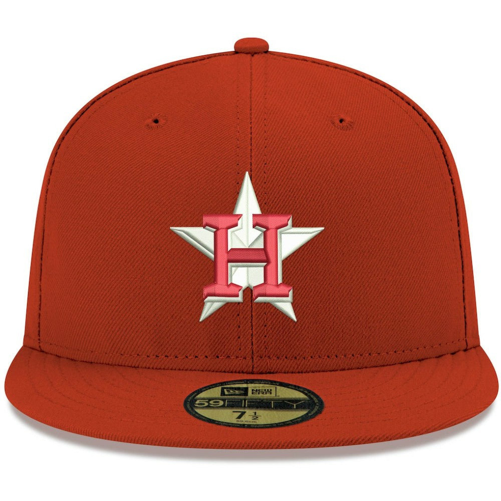 Houston Astros White Logo 59FIFTY Fitted Hat Red