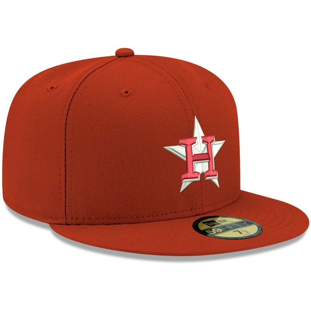 Houston Astros White Logo 59FIFTY Fitted Hat Red