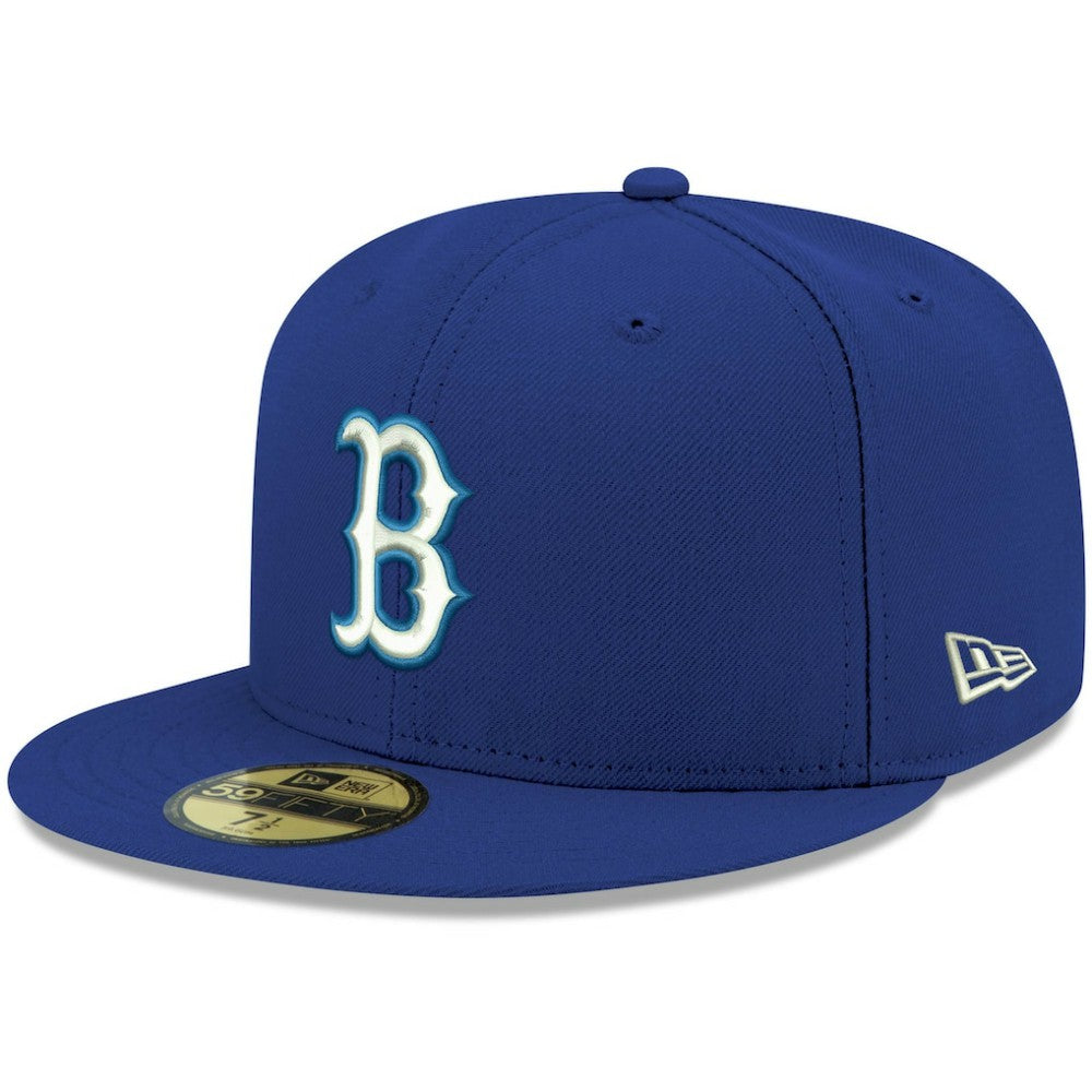Boston Red Sox White Logo 59FIFTY Fitted Hat Royal