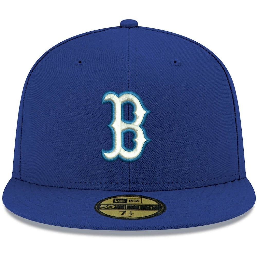 Boston Red Sox White Logo 59FIFTY Fitted Hat Royal