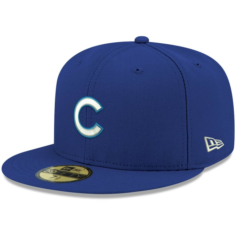 Chicago Cubs White Logo 59FIFTY Fitted Hat Royal