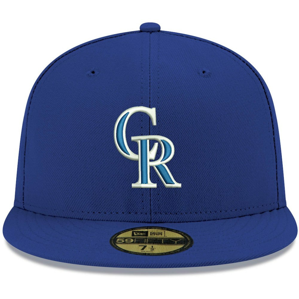 Colorado Rockies White Logo 59FIFTY Fitted Hat Royal