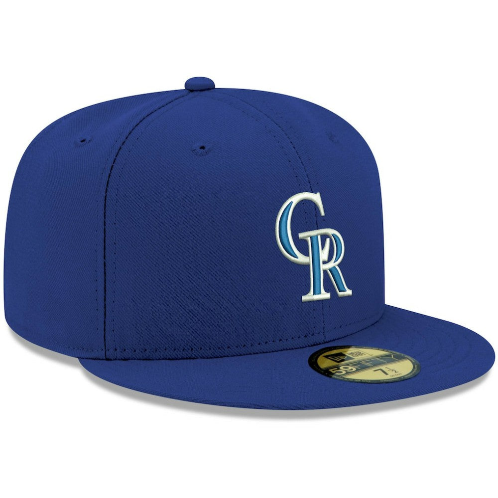 Colorado Rockies White Logo 59FIFTY Fitted Hat Royal