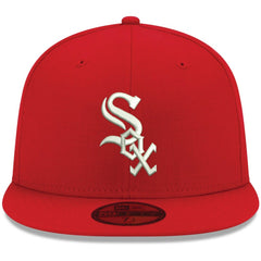 Chicago White Sox White Logo 59FIFTY Fitted Hat Red