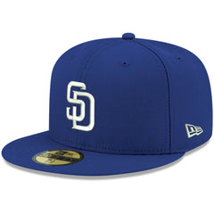 San Diego Padres White Logo 59FIFTY Fitted Hat Royal