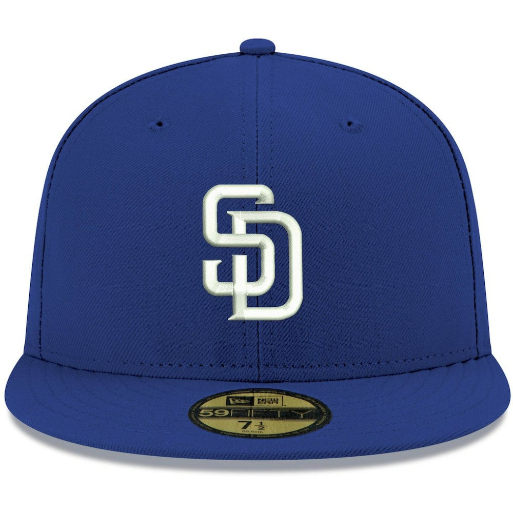 San Diego Padres White Logo 59FIFTY Fitted Hat Royal