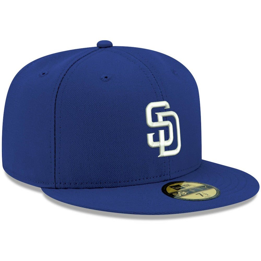 San Diego Padres White Logo 59FIFTY Fitted Hat Royal