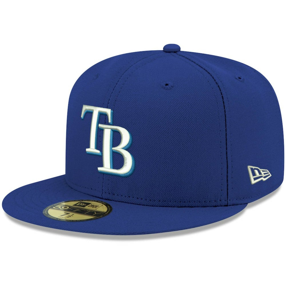 Tampa Bay Rays White Logo 59FIFTY Fitted Hat Royal