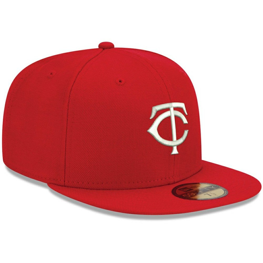 Minnesota Twins White Logo 59FIFTY Fitted Hat Red