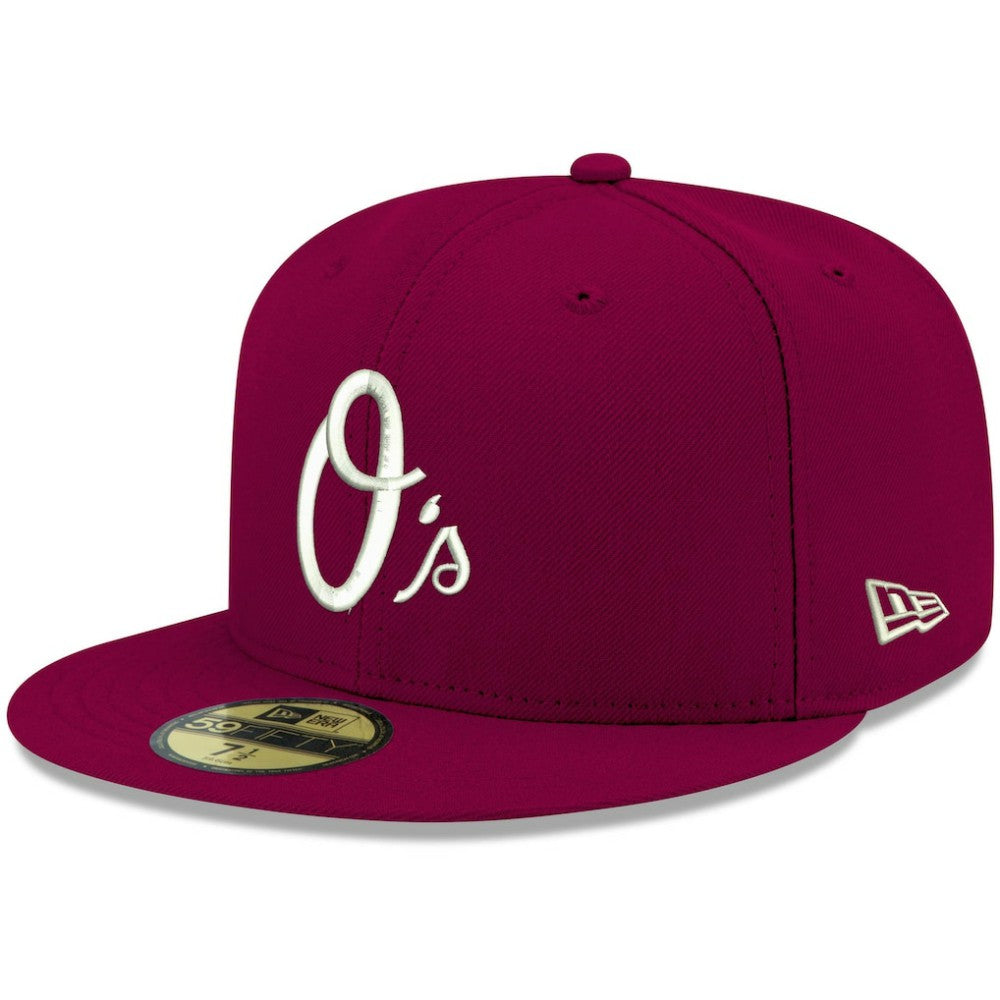Baltimore Orioles White Logo 59FIFTY Fitted Hat Cardinal