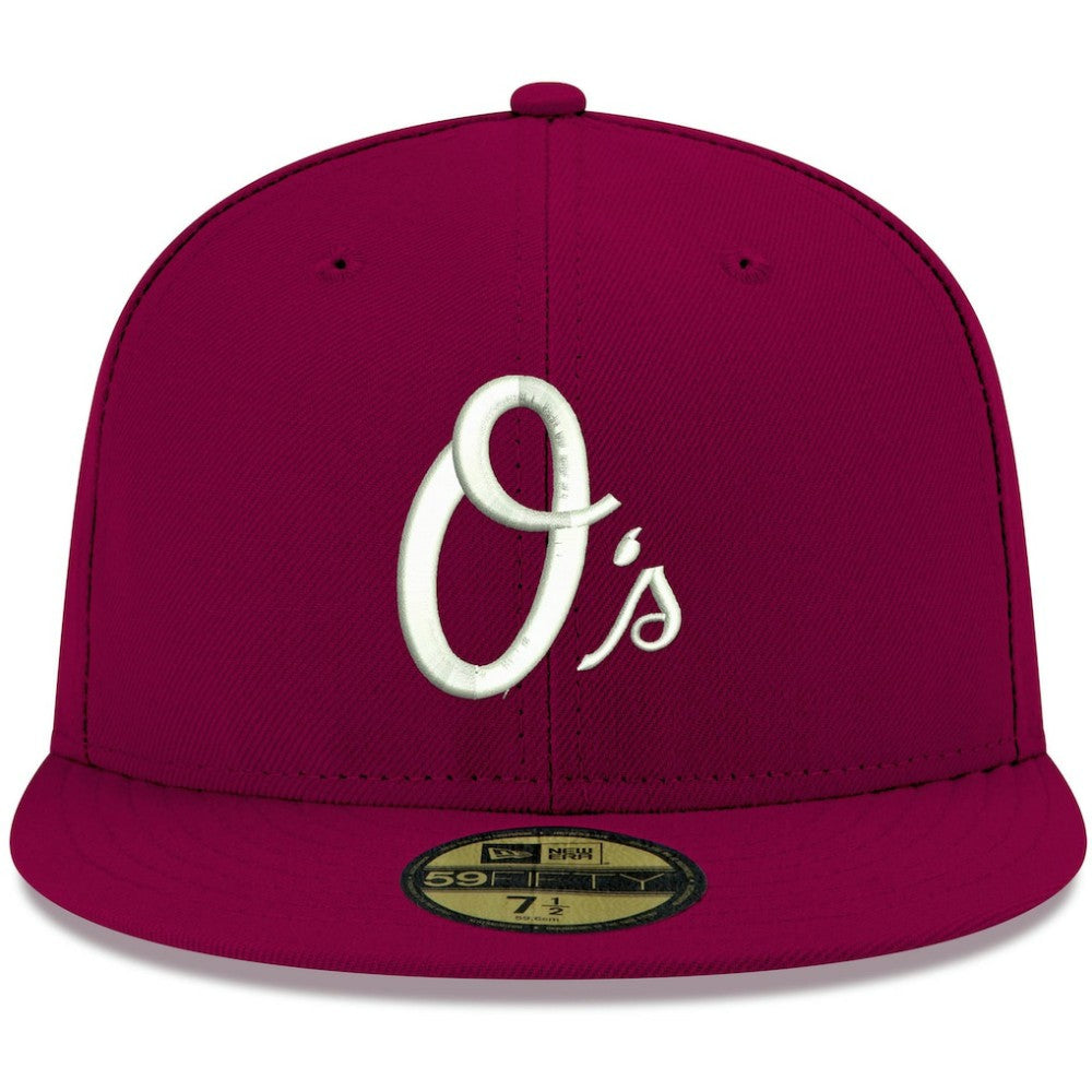 Baltimore Orioles White Logo 59FIFTY Fitted Hat Cardinal
