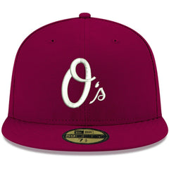 Baltimore Orioles White Logo 59FIFTY Fitted Hat Cardinal