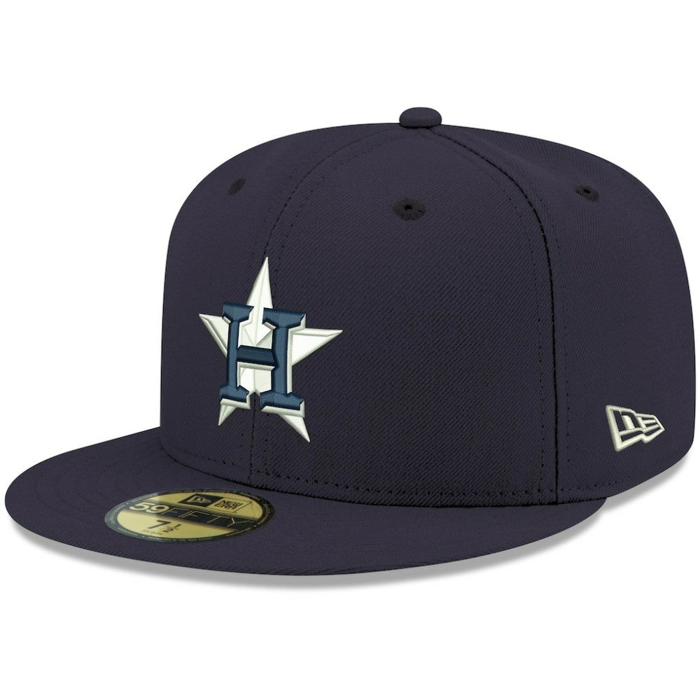 Houston Astros White Logo 59FIFTY Fitted Hat Navy