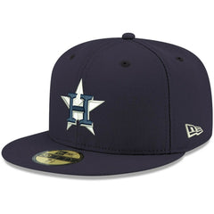 Houston Astros White Logo 59FIFTY Fitted Hat Navy