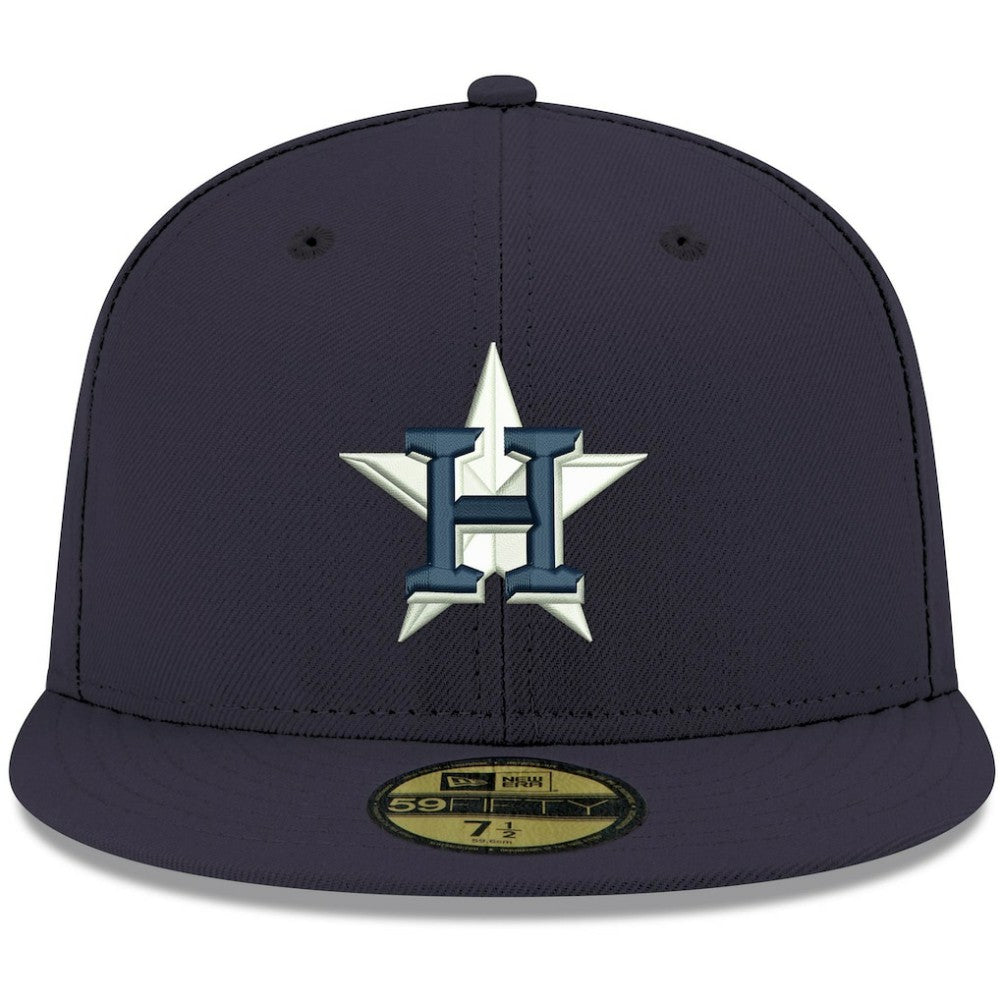 Houston Astros White Logo 59FIFTY Fitted Hat Navy
