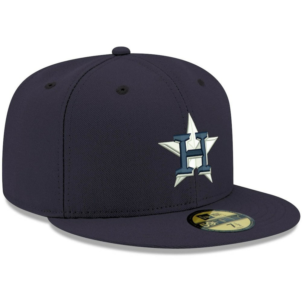 Houston Astros White Logo 59FIFTY Fitted Hat Navy