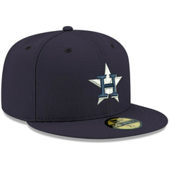 Houston Astros White Logo 59FIFTY Fitted Hat Navy