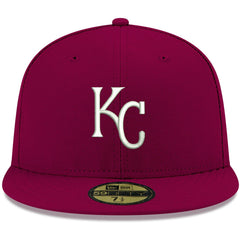 Kansas City Royals White Logo 59FIFTY Fitted Hat Cardinal