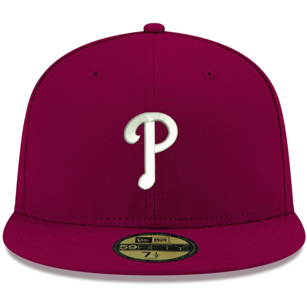Philadelphia Phillies White Logo 59FIFTY Fitted Hat Cardinal