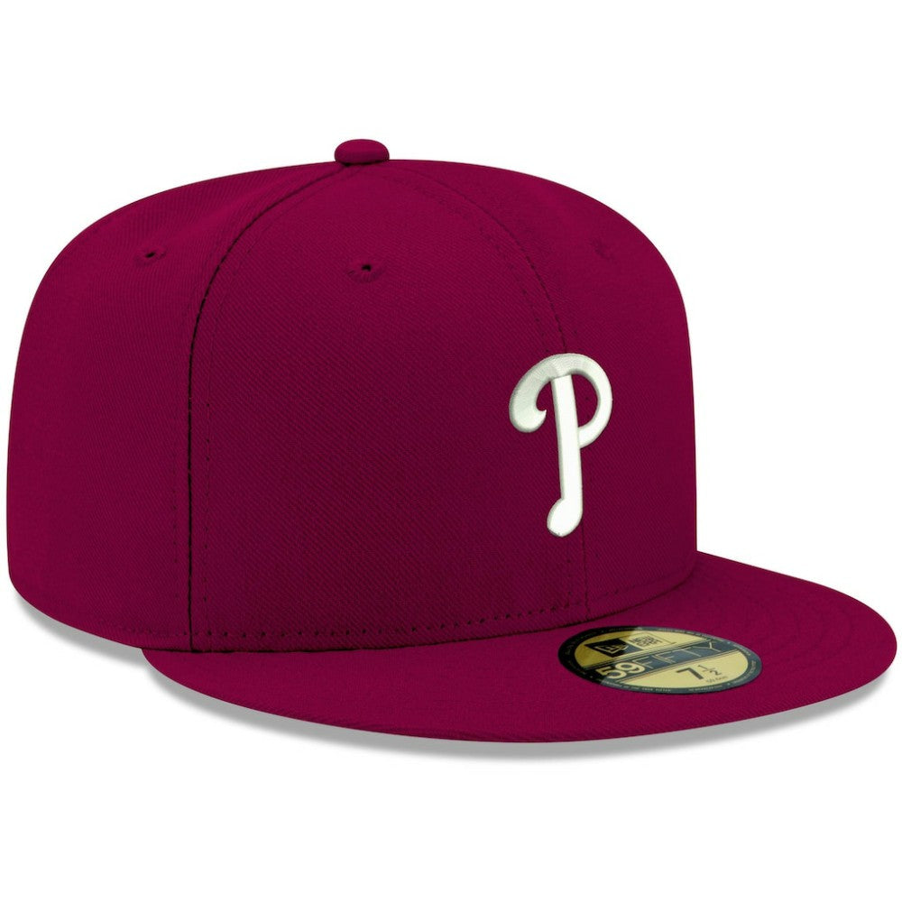 Philadelphia Phillies White Logo 59FIFTY Fitted Hat Cardinal