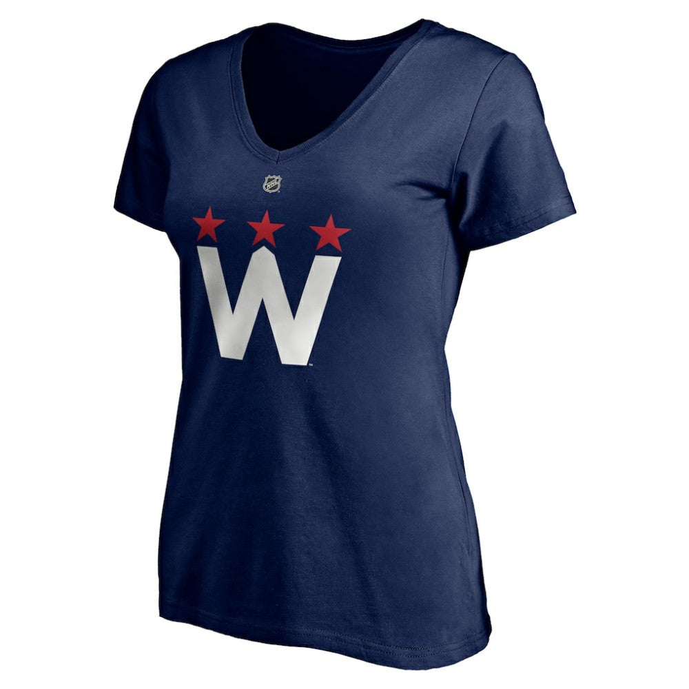 Tom Wilson Washington Capitals Fanatics Women's Authentic Stack Name & Number V-Neck T-Shirt - Navy T-shirts