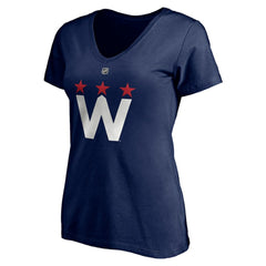 Tom Wilson Washington Capitals Fanatics Women's Authentic Stack Name & Number V-Neck T-Shirt - Navy T-shirts
