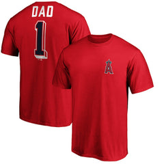 Los Angeles Angels Number One Dad T-Shirt Red